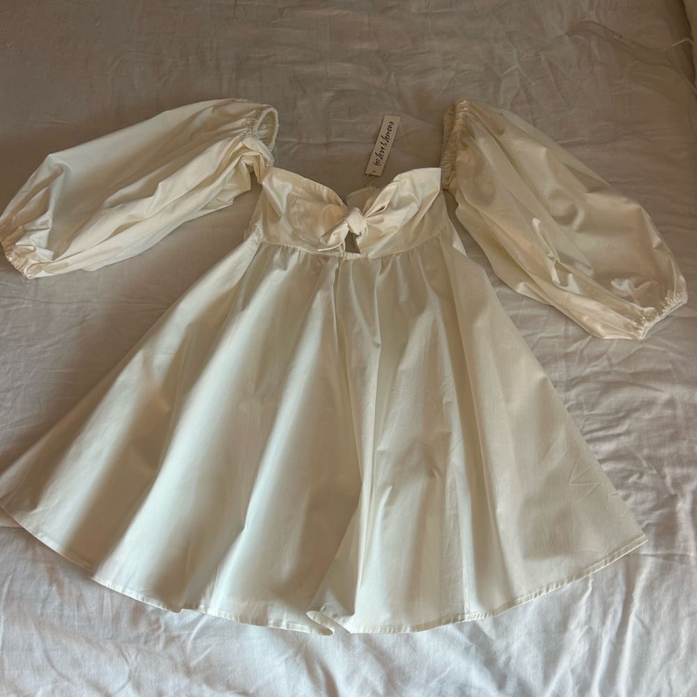 For Love & Lemons, Saint Lucia Mini Dress in White